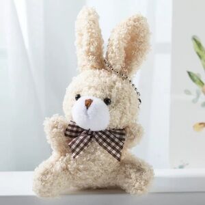 Cream Stuffed Bunny Toy